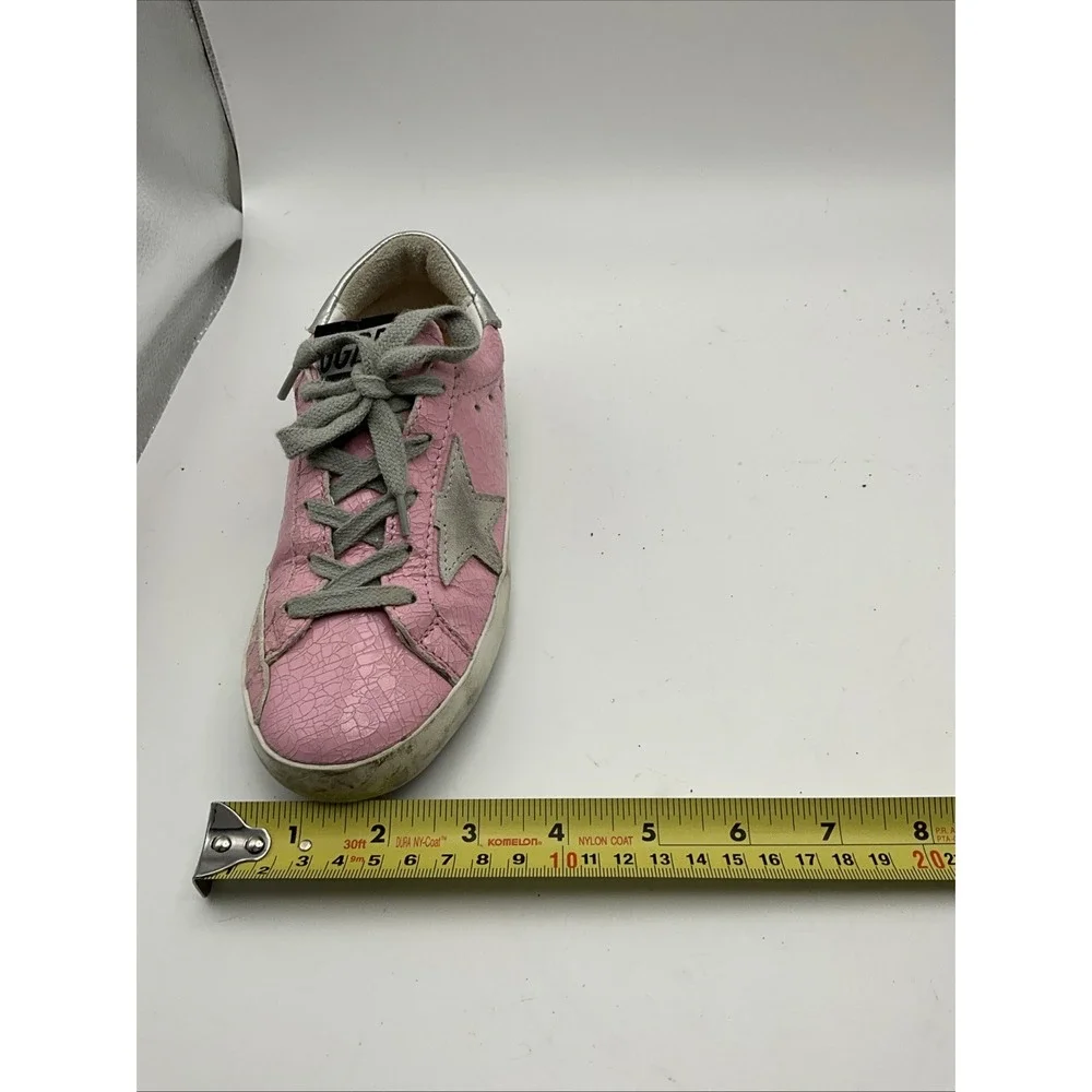 Golden Goose Kids Superstar Pink Crackle Leather Sneakers EU 31 Italy